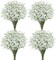 Babys Breath Artificial Flowers, 18 Pcs White Fake Baby Breath Flowers Artificial Bulk Real Touch Faux Gypsophila Bouquets for Wedding Floral Arrangement Party Home Decoration